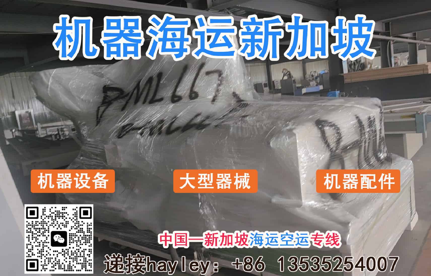 大型设备出口新加坡海运物流解决方案