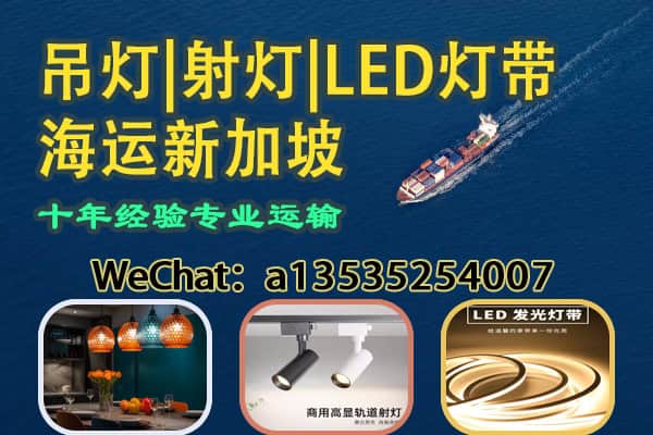 吊灯|射灯|LED灯带等照明设备海运新加坡