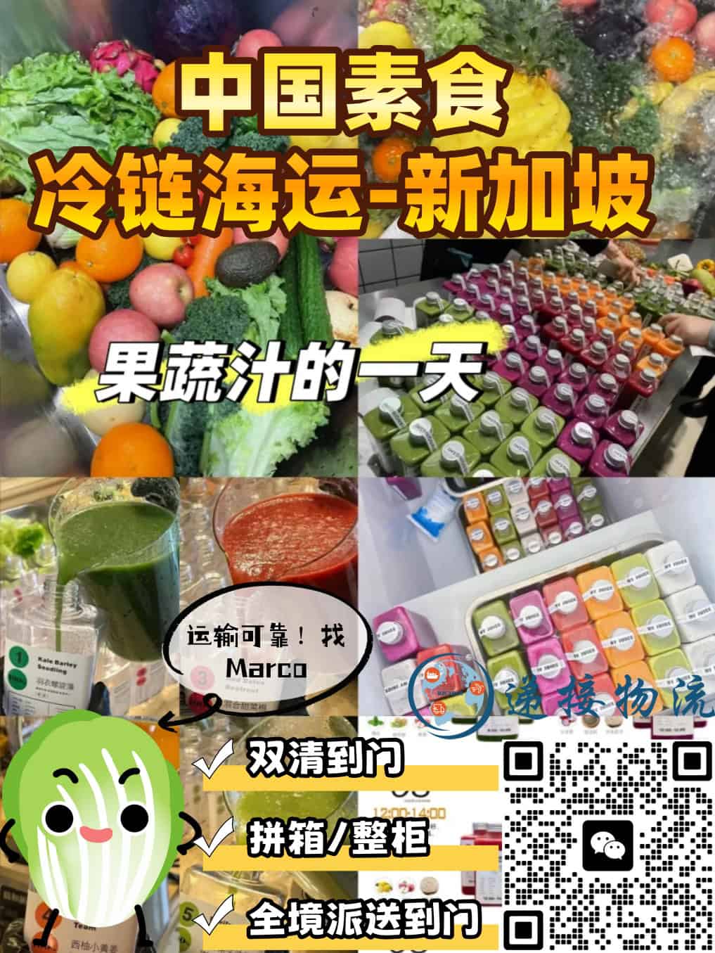 蔬菜果汁海运到新加坡