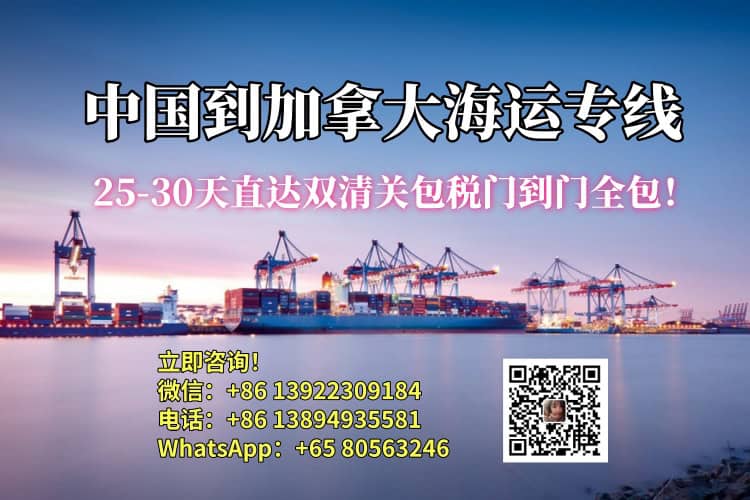 中国到加拿大海运专线