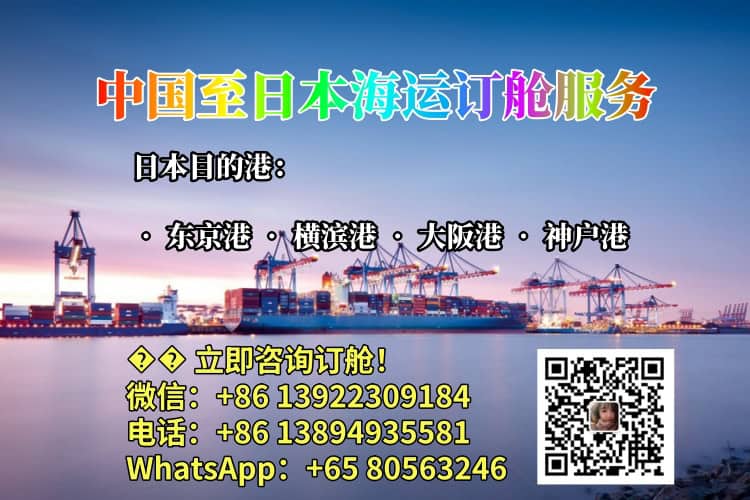 中国至日本海运订舱服务