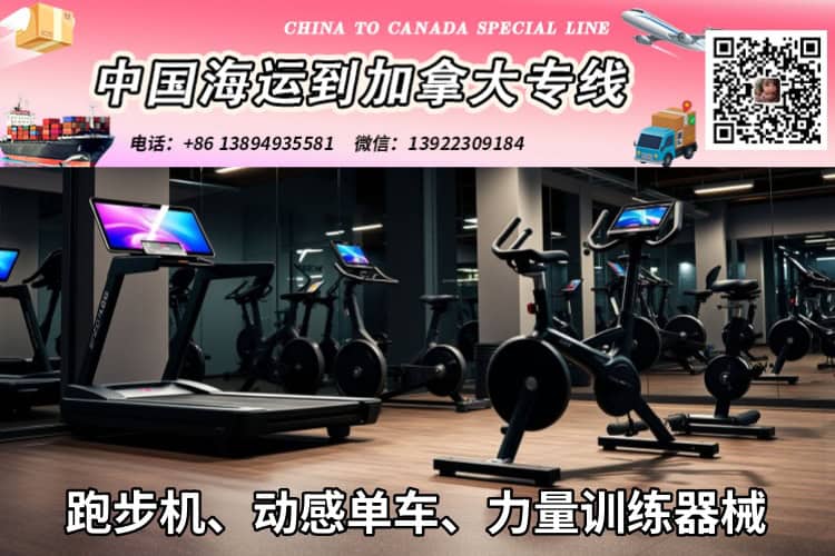 跑动感单车、力量训练器械海运加拿大