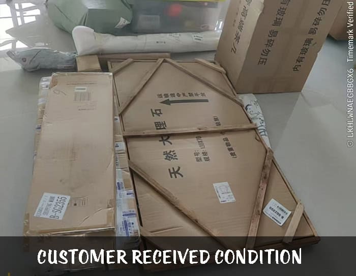 delivered to consignee with undamaged condition