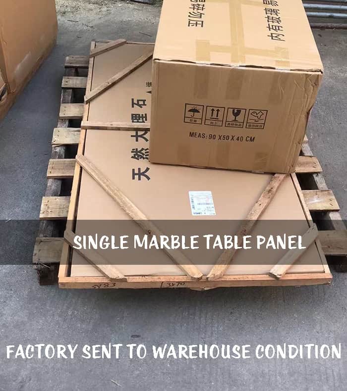 well packed marble table panel