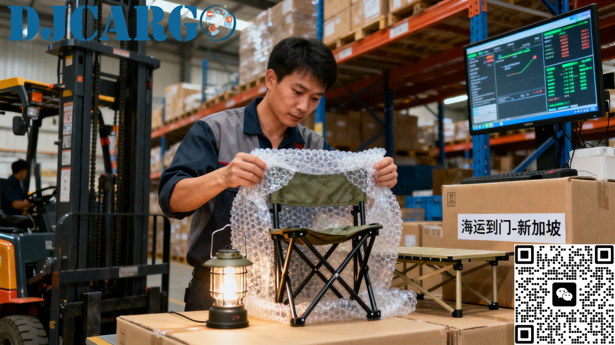 露营装备装柜海运出口到马来西亚