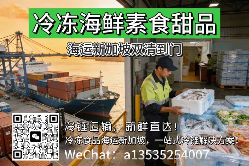 冷冻海鲜 & 素食海运新加坡|-18℃冷链 · 12天双清到门