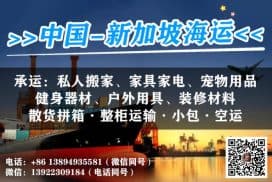 China to Singapore sea freight services