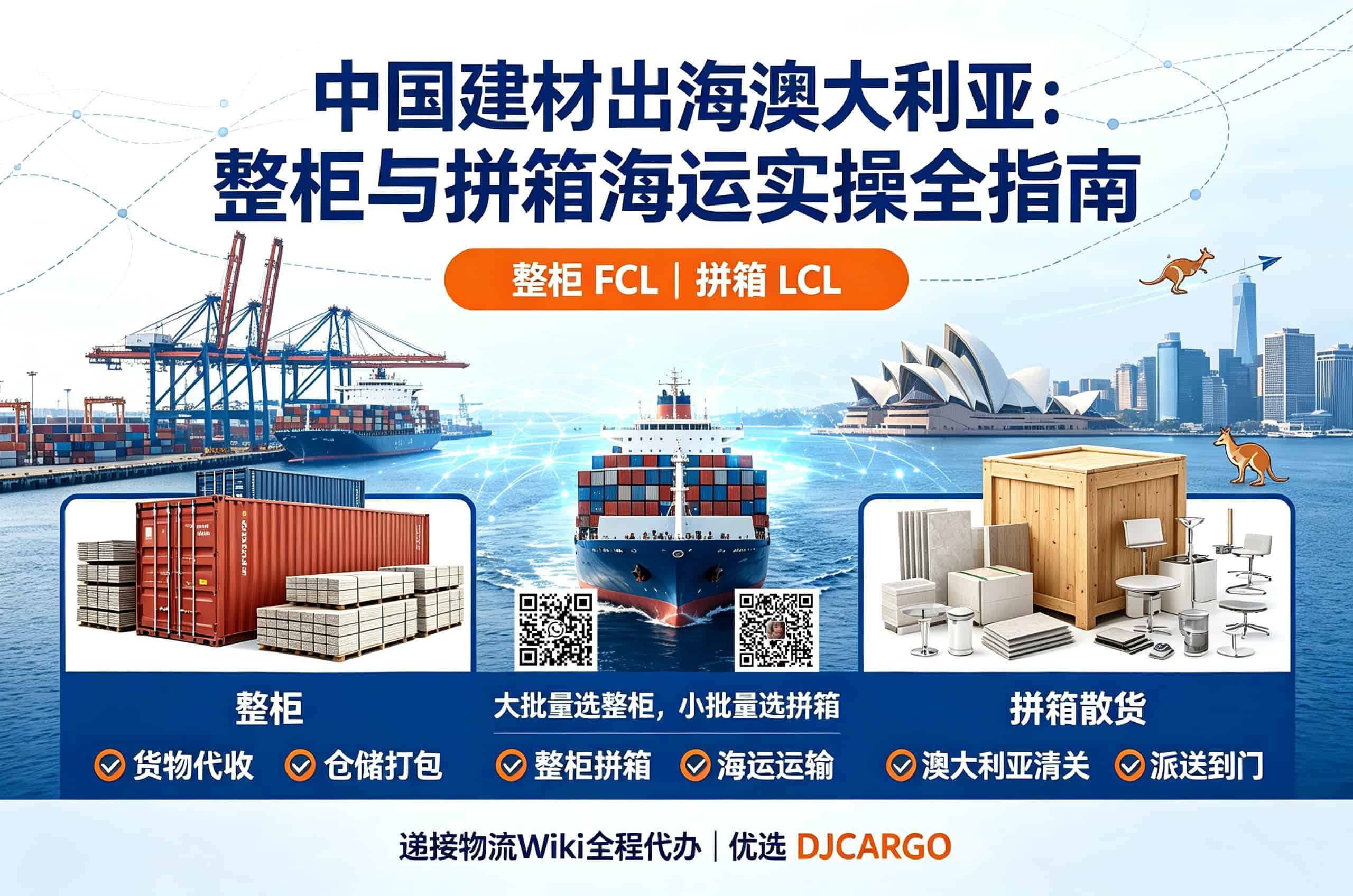 Shipping renovation materials to Australia by sea