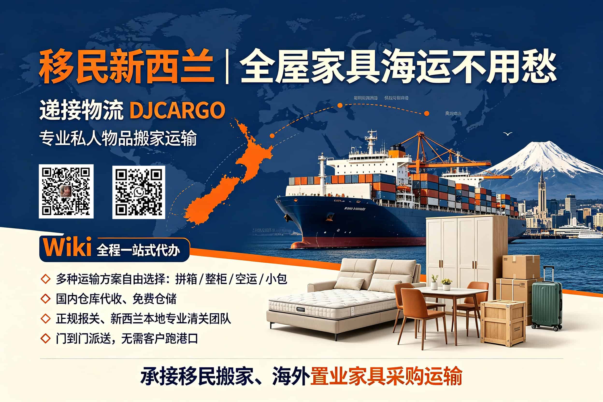Shipping Furniture to New Zealand by Sea