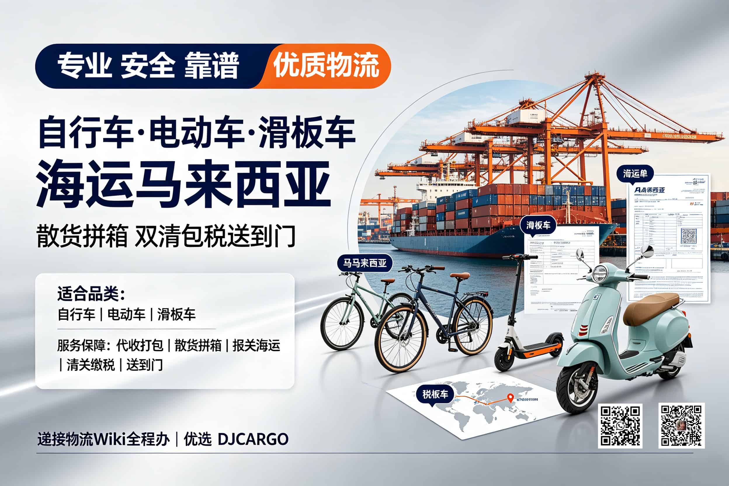 Shipping Bicycles to Malaysia by Sea