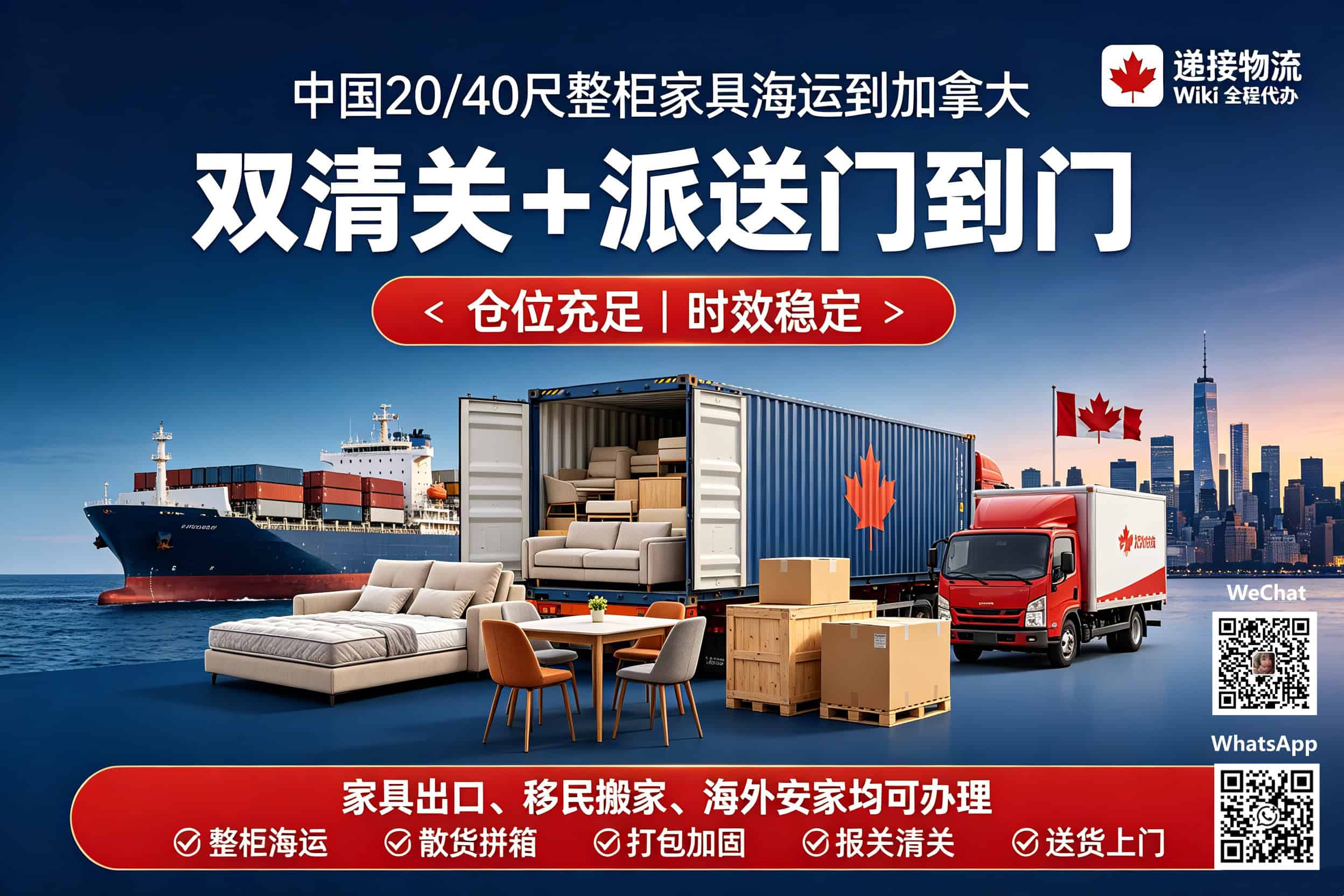Full Container Load (FCL) Sea Shipping for Furniture to Canada (Door-to-Door)