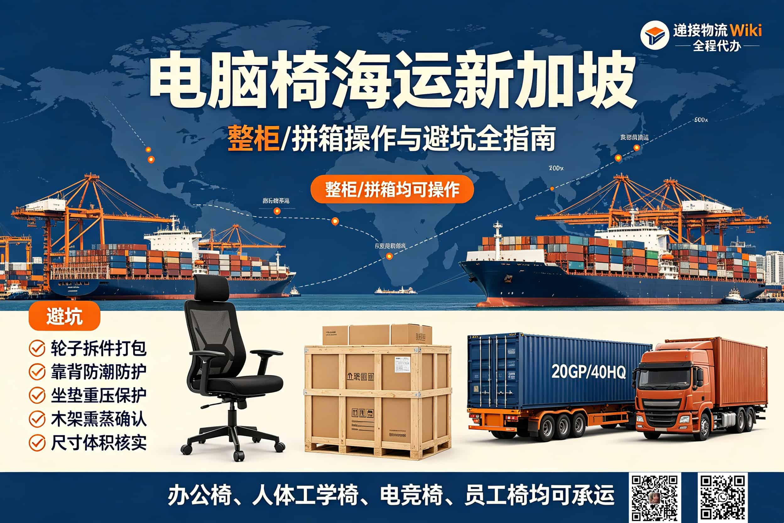 Shipping office chairs to Singapore by sea