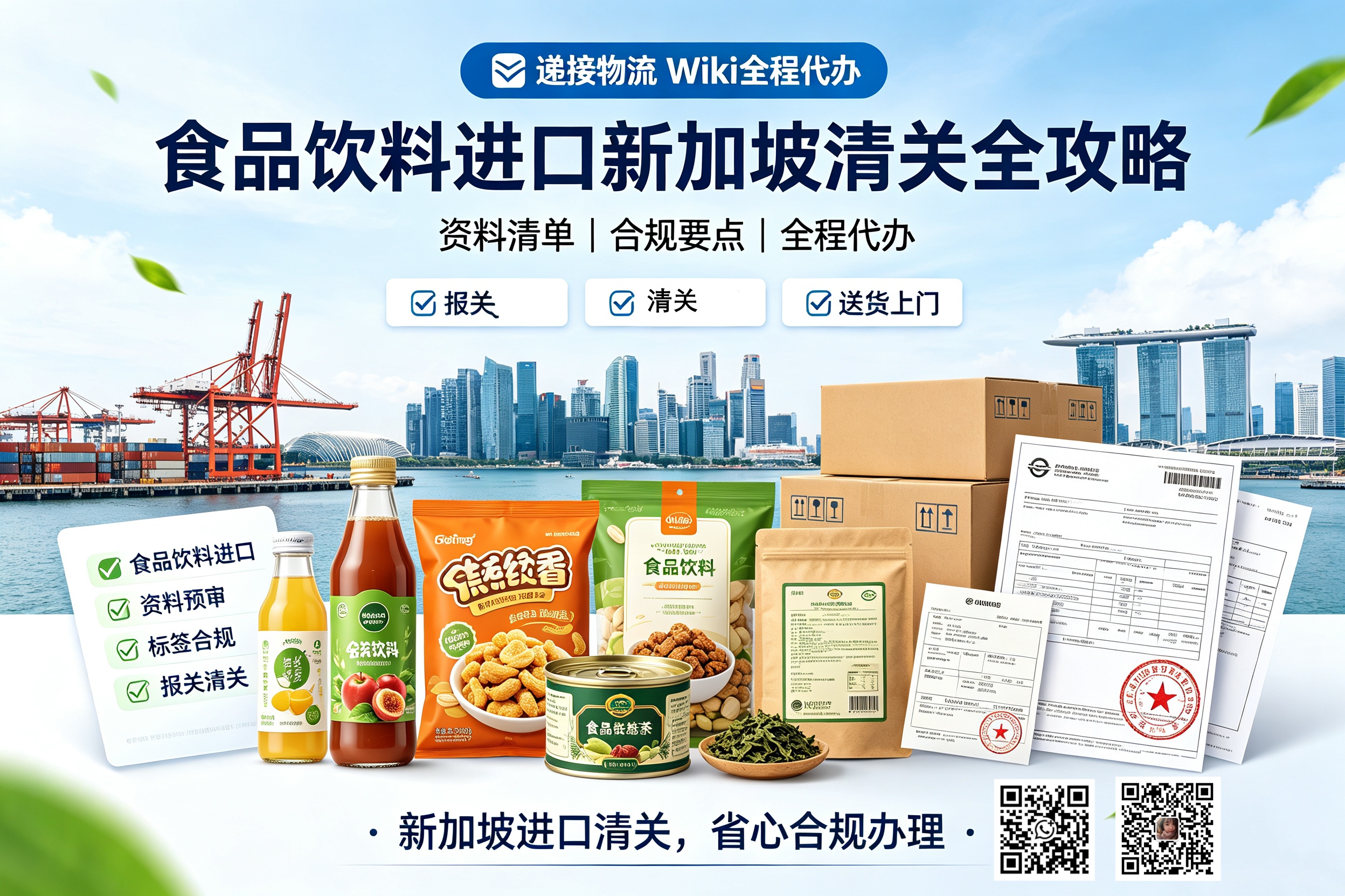 Door-to-door sea shipping of food products to Singapore