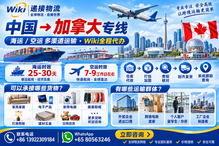 Shipping from China to Canada