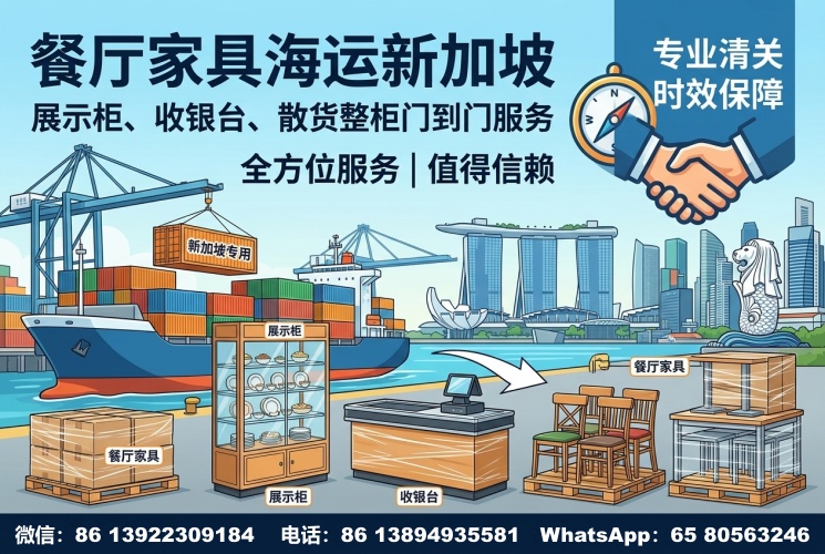 Shipping restaurant furniture to Singapore by sea